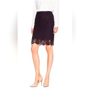 Banana Republic Elegant Black Lace Skirt Size 2